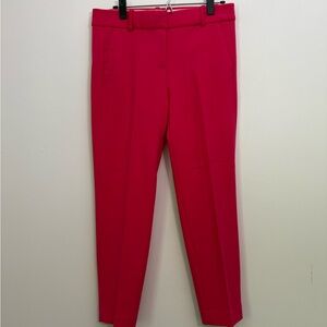 J. Crew Pink Cropped Ankle Pants with Streamlined Silhouette